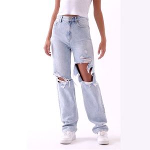 PacSun 90s Light Ripped Boyfriend Jeans